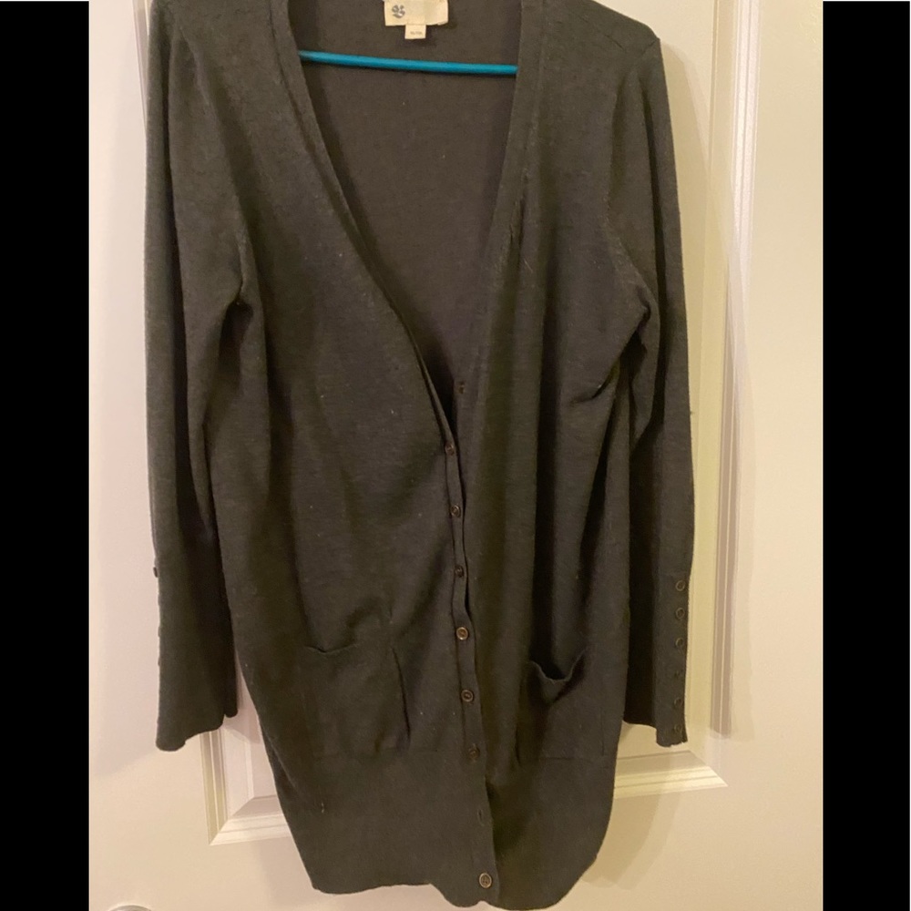 Grey oversized sweater cardigan
